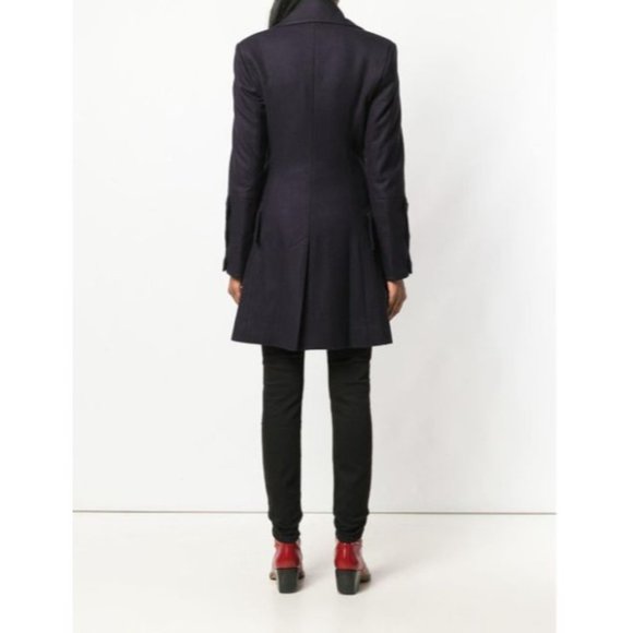 NWT VIVIENNE WESTWOOD SOLD OUT ANGLOMANIA NAVY JABOT MELTON WOOL COAT US 10 - Picture 4 of 13